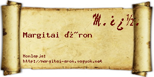 Margitai Áron névjegykártya